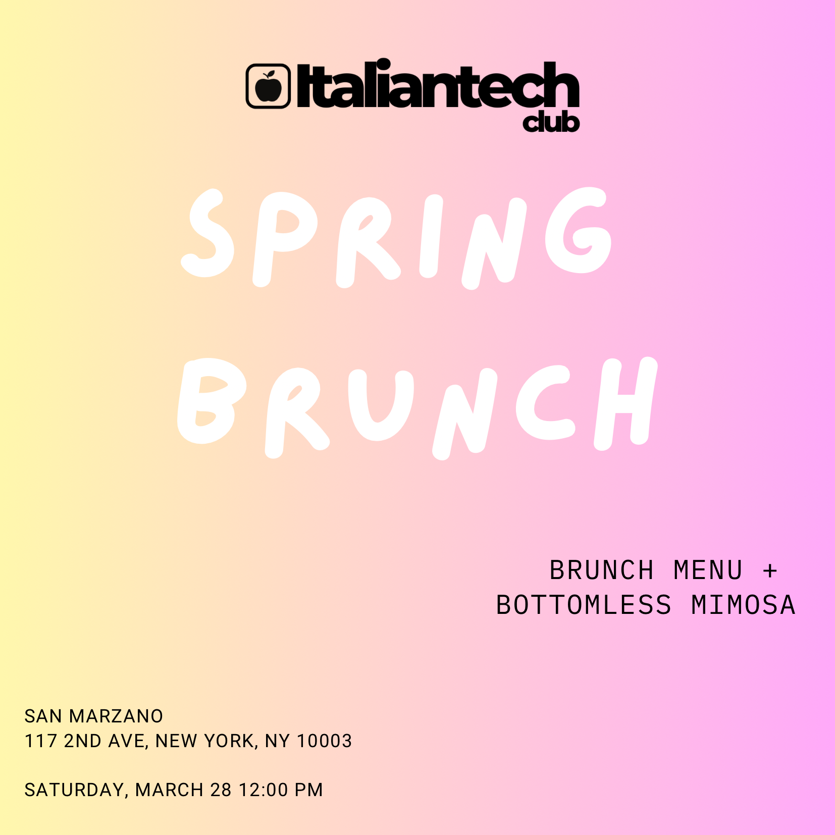 Italian Tech Club Spring Brunch